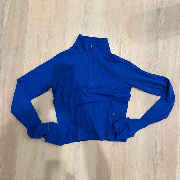 Lululemon It’s Rulu Ribbed Cropped Half Zip - Picture 1 of 3